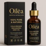 Front view of Oiléa Macadamia Seed Oil 30 ml by Native Oil — also known as macadamia nut oil — a cold‑pressed luxury facial oil that hydrates and rejuvenates mature, dry, and sensitive skin.